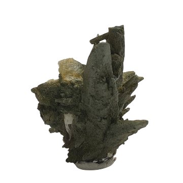天然石  ガネーシュヒマール産  ヒマラヤ水晶 クラスター  クローライトINクォーツ（2574）プレート付きの画像