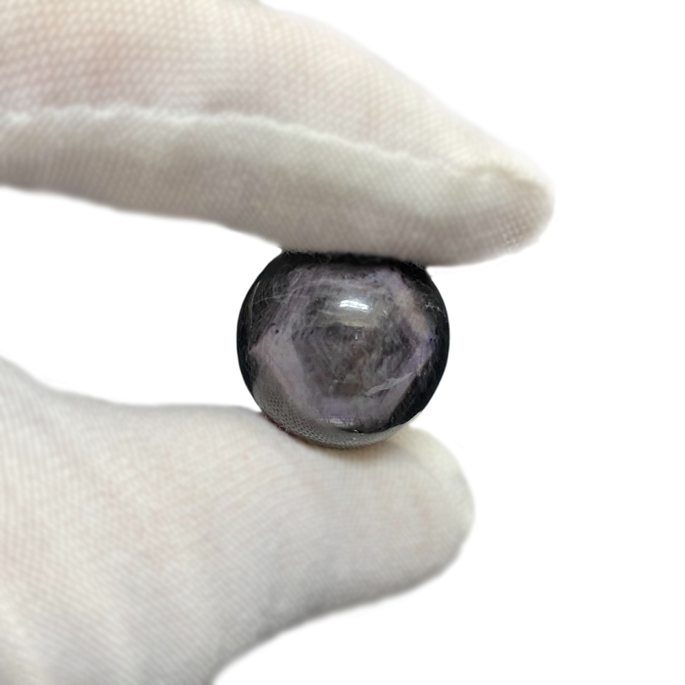 天然石 スターサファイア 丸玉 20ｍm 丸玉台座付き（2576）の画像