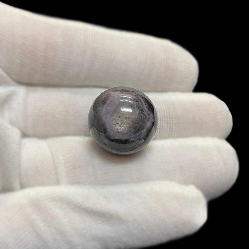 天然石 スターサファイア 丸玉 20ｍm 丸玉台座付き（2576）の画像