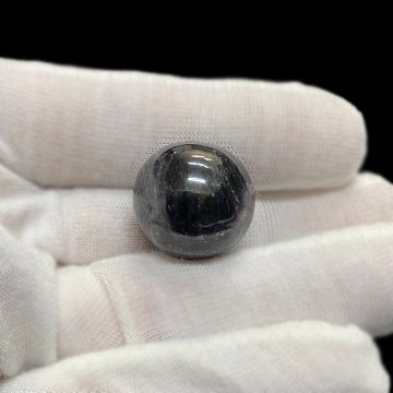 天然石 スターサファイア 丸玉 20ｍm 丸玉台座付き（2576）の画像