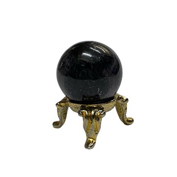 天然石 スターサファイア 丸玉 20ｍm 丸玉台座付き（2576）の画像