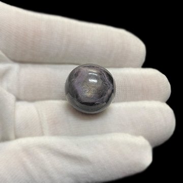 天然石 スターサファイア 丸玉 20ｍm 丸玉台座付き（2576）の画像