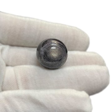 天然石 スターサファイア 丸玉 20ｍm 丸玉台座付き（2576）の画像