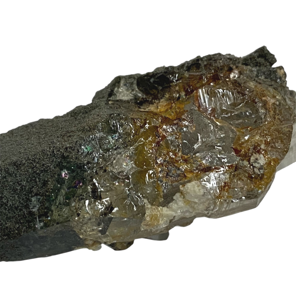 天然石  ガネーシュヒマール産  ヒマラヤ水晶 クラスター  クローライトINクォーツ（2576）の画像