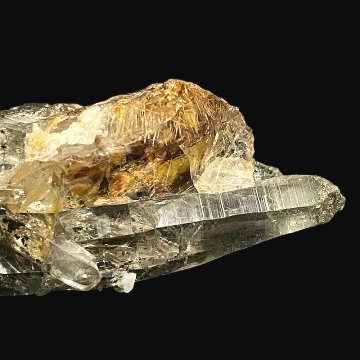 天然石  ガネーシュヒマール産  ヒマラヤ水晶 クラスター  クローライトINクォーツ（2576）の画像