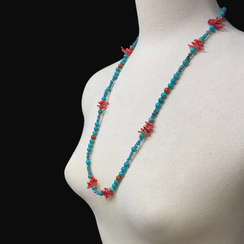 天然石 ターコイズ トルコ石 ネックレス（2588）の画像