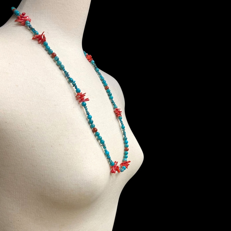 天然石 ターコイズ トルコ石 ネックレス（2588）の画像