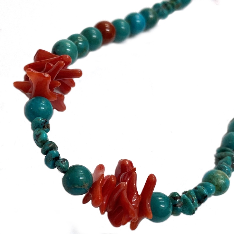 天然石 ターコイズ トルコ石 ネックレス（2588）の画像