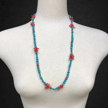 天然石 ターコイズ トルコ石 ネックレス（2588）の画像