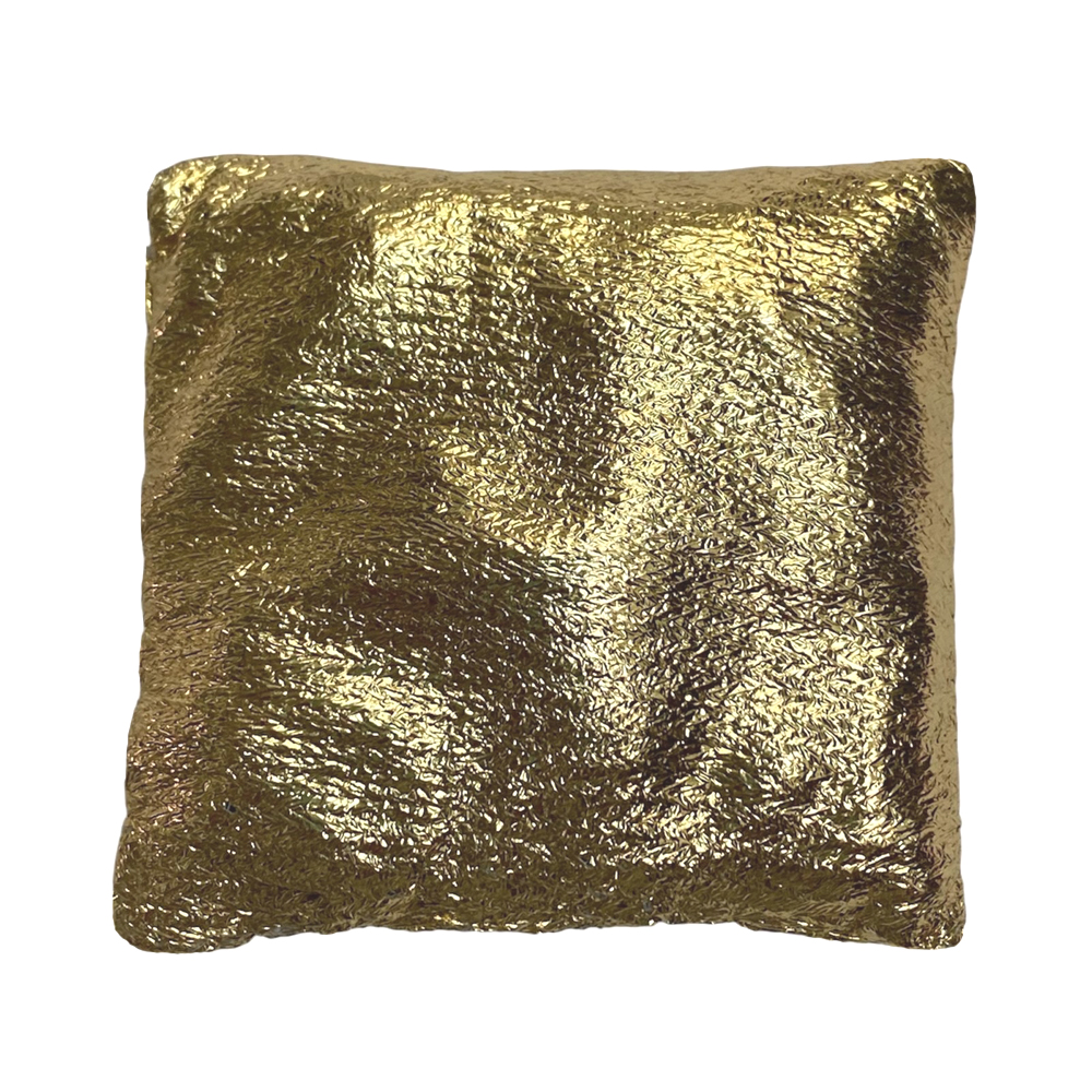 【おまかせ品】 ゴールド・シルバー の座布団 丸玉台座 ハンドメイド ディスプレイ クッション 2個セットの画像