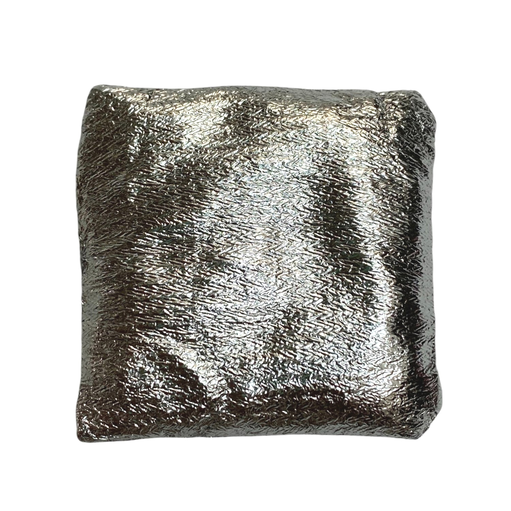 【おまかせ品】 ゴールド・シルバー の座布団 丸玉台座 ハンドメイド ディスプレイ クッション 2個セットの画像