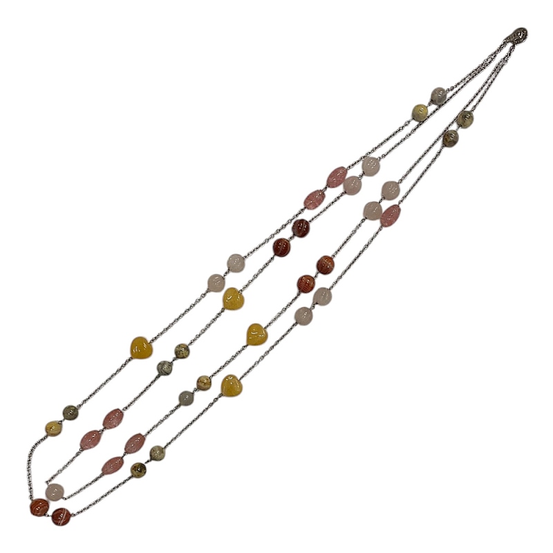 天然石 マルチストーン 2蓮ネックレス（25100）の画像