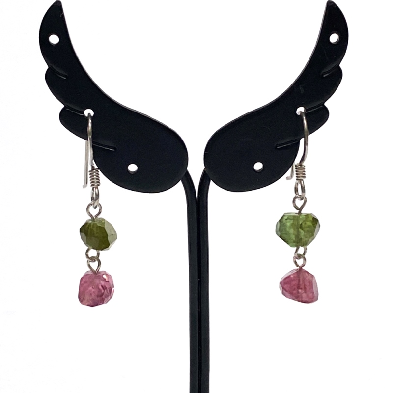 天然石 トルマリン ピアス (25101) シルバー磨き用布付の画像