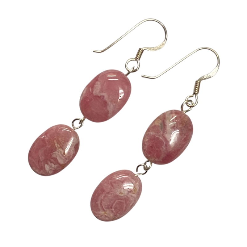 【0404】ピアス ムーンストーン、インカローズ 天然石 インカローズ ピアス (25102) シルバー磨き用布付 | kiraworld