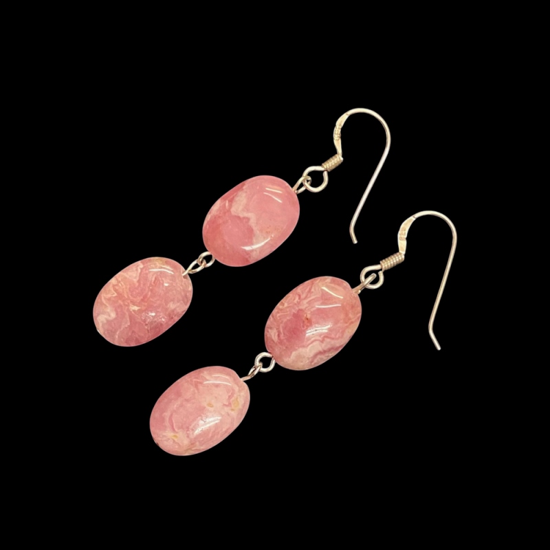 天然石 インカローズ ピアス (25102) シルバー磨き用布付 | kiraworld