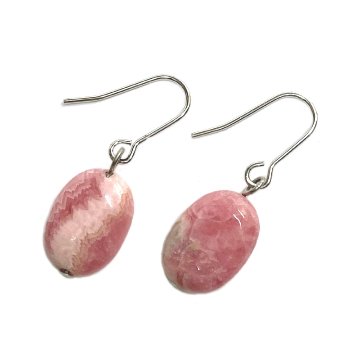 天然石 インカローズ ピアス　(25104)　の画像