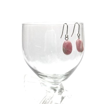 天然石 インカローズ ピアス　(25104)　の画像