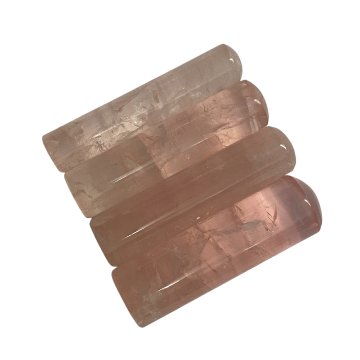 天然石  ローズクォーツ  印材　４本セット  (25110)　　の画像