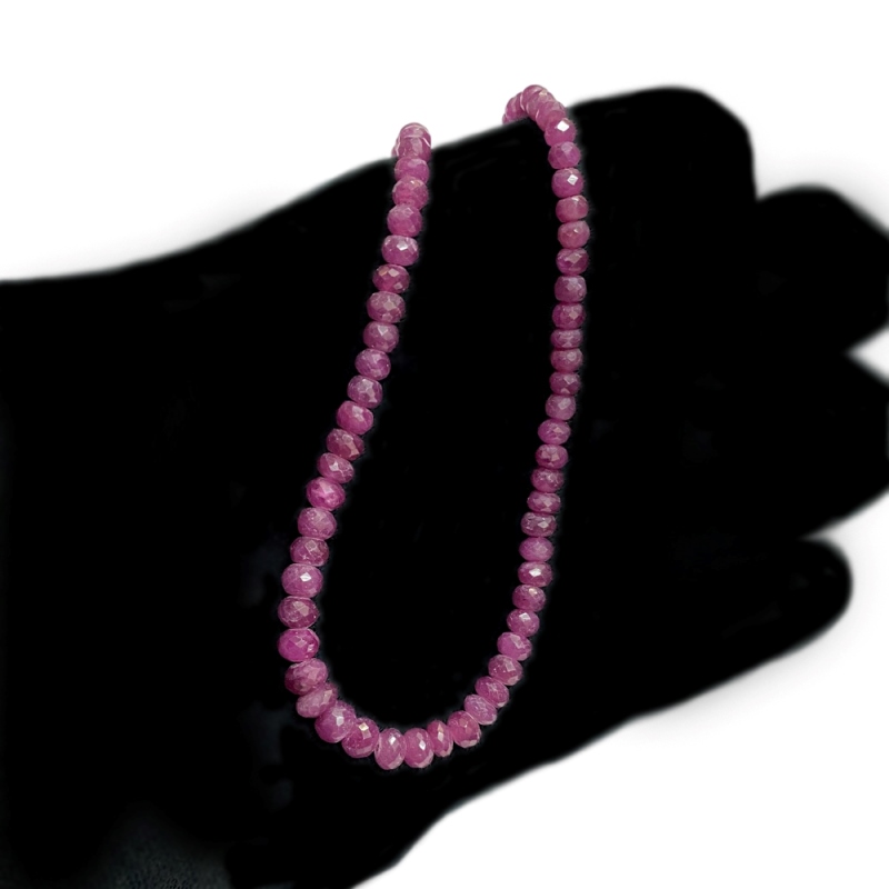 天然石 ボタンカットルビー  ネックレス（25113）一点物の画像