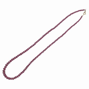 天然石 ボタンカットルビー  ネックレス（25113）一点物の画像