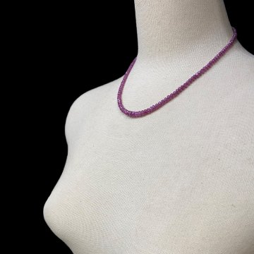 天然石 ボタンカットルビー  ネックレス（25113）一点物の画像
