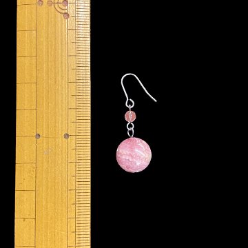 天然石 インカローズ ピアス　(25123)　の画像