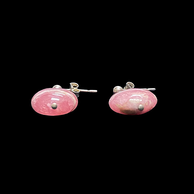 天然石 インカローズ ピアス　(25125)　シルバー磨き用布付の画像