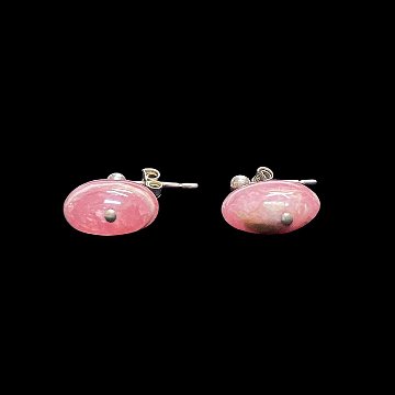 天然石 インカローズ ピアス　(25125)　シルバー磨き用布付の画像