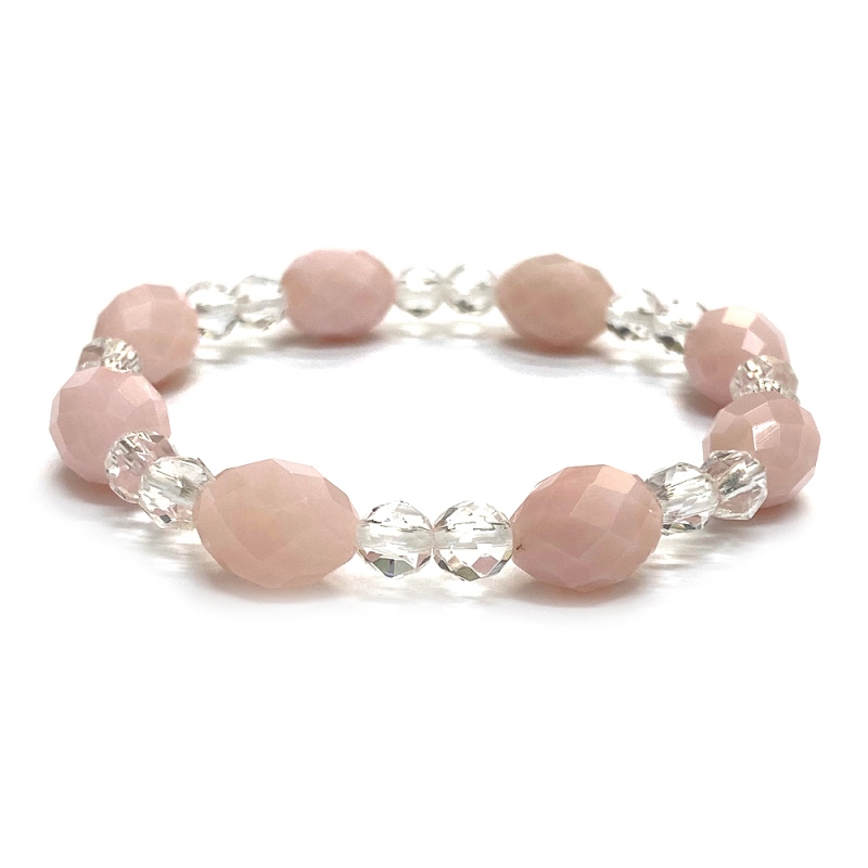 天然石  ピンクオパール ブレスレット 17cm (25128) の画像