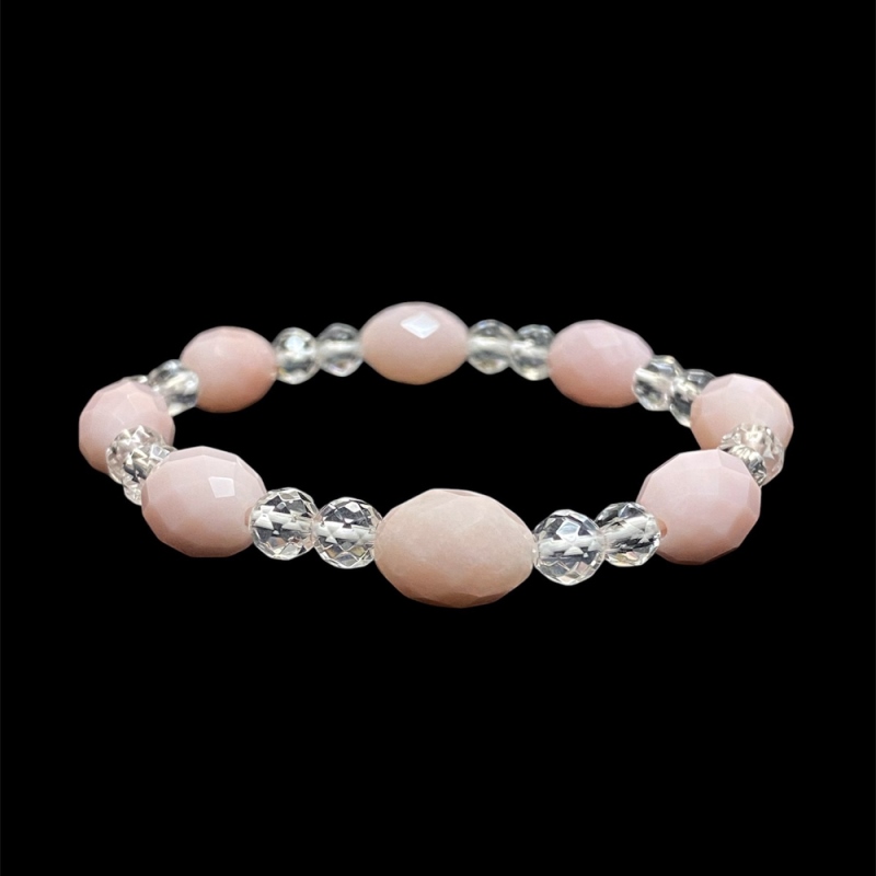 天然石  ピンクオパール ブレスレット 17cm (25128) の画像