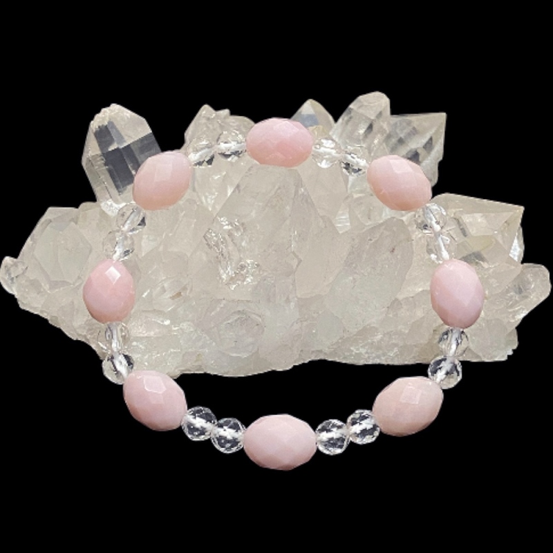 天然石  ピンクオパール ブレスレット 17cm (25128) の画像