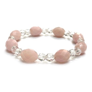 天然石  ピンクオパール ブレスレット 17cm (25128) の画像