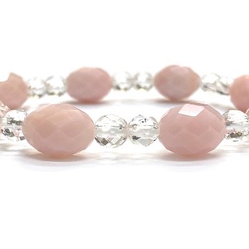 天然石  ピンクオパール ブレスレット 17cm (25128) の画像