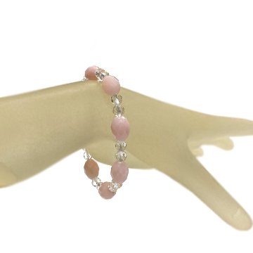 天然石  ピンクオパール ブレスレット 17cm (25128) の画像