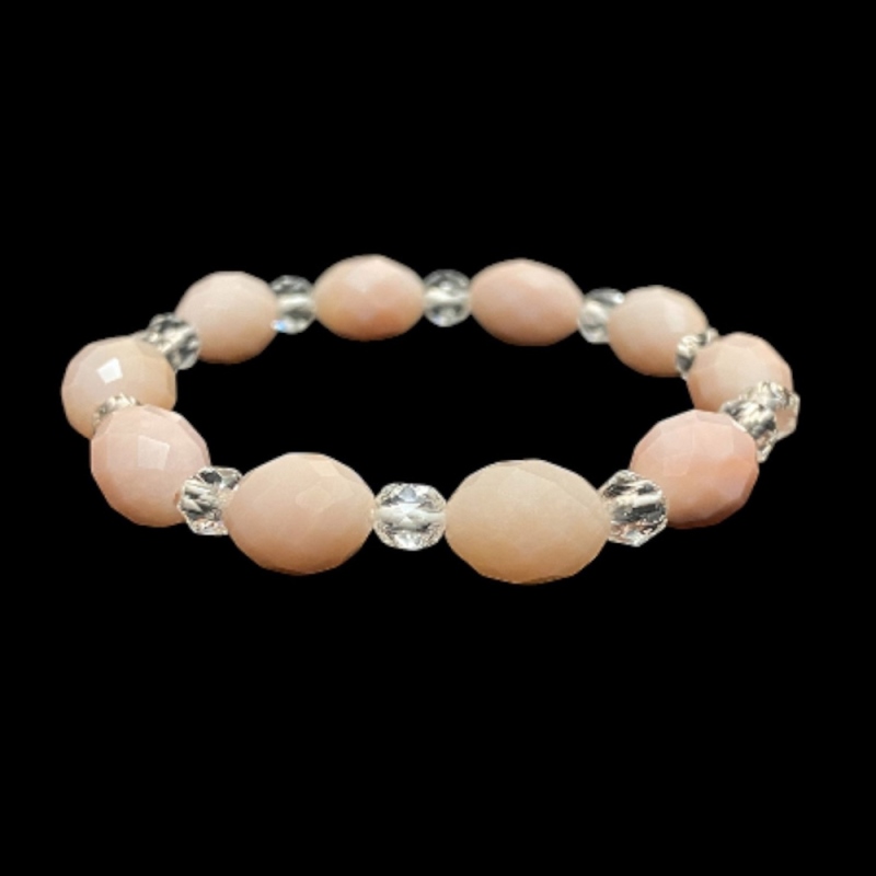 天然石  ピンクオパール ブレスレット 179.5cm (25129) の画像