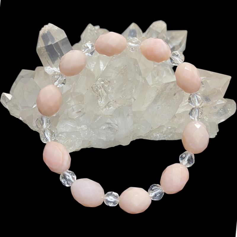 天然石  ピンクオパール ブレスレット 179.5cm (25129) の画像