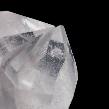 天然石 ヒマラヤ水晶  クラスター レインボー 虹入り 原石（25133）水晶原石の画像