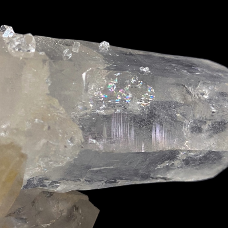 天然石 ヒマラヤ水晶  クラスター レインボー 虹入り 原石（25134）水晶原石の画像