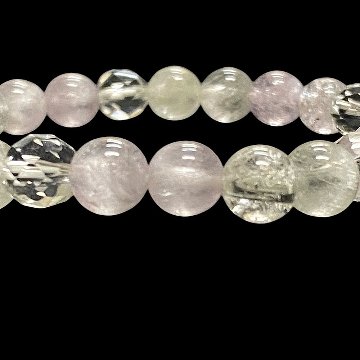 天然石 クンツァイト 水晶 ブレスレット  (15.5cm) 2608の画像