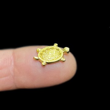 おまけ付き☆ 金運 財運 繁栄 お宝 タカラガイ ゴールド銭亀 ゴールドルチルクォーツのセット(2607) 開運 金運 風水 お守り 黄金の開運護符 開運アイテムの画像