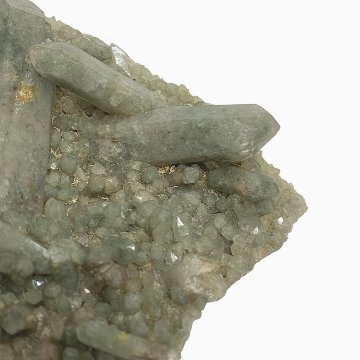 天然石  ガネーシュヒマール産  ヒマラヤ水晶 クラスター  クローライトINクォーツ（2625）の画像