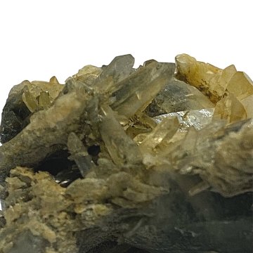 天然石  ガネーシュヒマール産  ヒマラヤ水晶 クラスター  クローライトINクォーツ（2635）プレート付きの画像