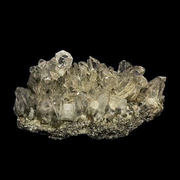 天然石  ガネーシュヒマール産  ヒマラヤ水晶 クラスター  クローライトINクォーツ（2650）プレート付きの画像