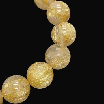 天然石 タイチンルチルクォーツ  ブレスレット 18cm (2653)の画像