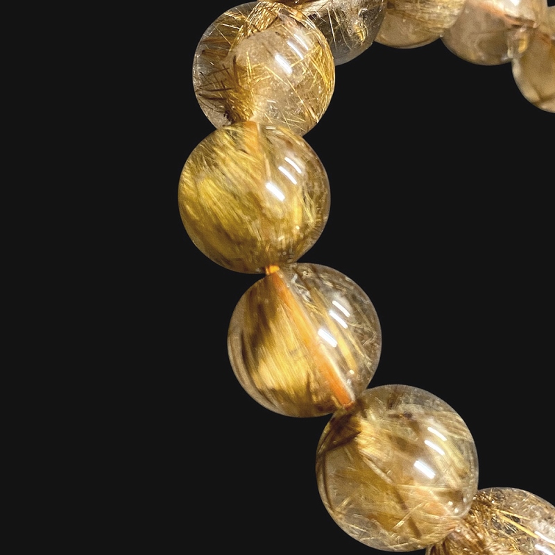 天然石 タイチンルチルクォーツ ブレスレット 16.5cm (2654)　の画像