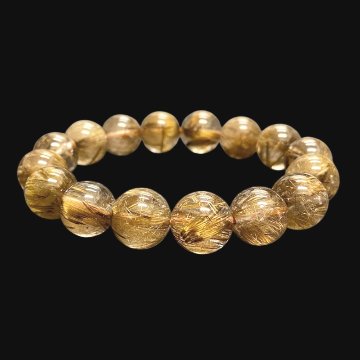 天然石 タイチンルチルクォーツ ブレスレット 16.5cm (2654)　の画像