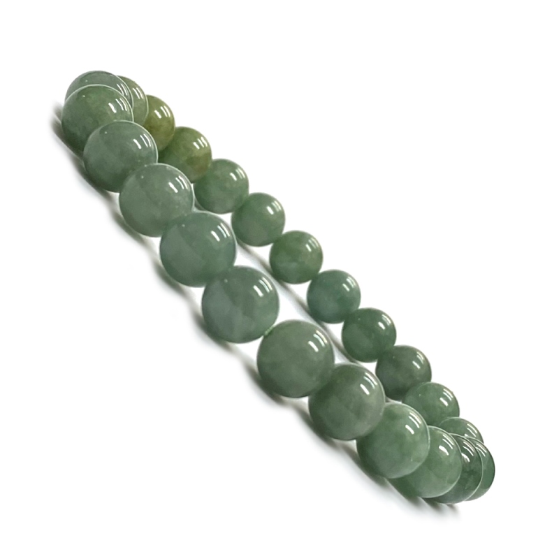 天然石 翡翠 ブレスレット (16.5cm) 2657 限定品 1点物 の画像