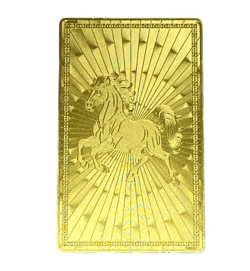 おまけ付き☆ 開運金運財運アップ ｢ 飛躍馬開運護符カード 黄金招き猫  金銭亀 白蛇抜け殻 ゴールドルチルさざれ石  オーガンジー袋」お任せ6点セットの画像