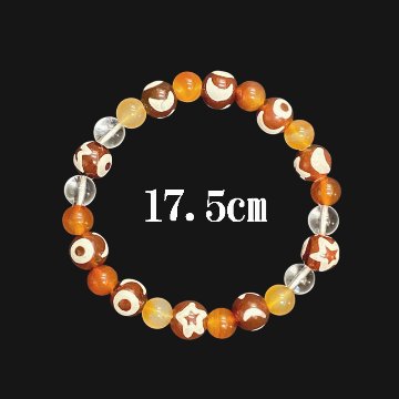 天然石 日月星天珠 ブレスレット (2684) 天珠の画像