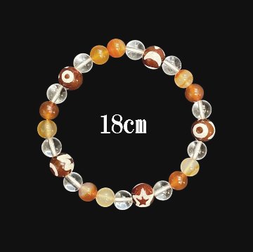 天然石 日月星天珠 ブレスレット (2684) 天珠の画像
